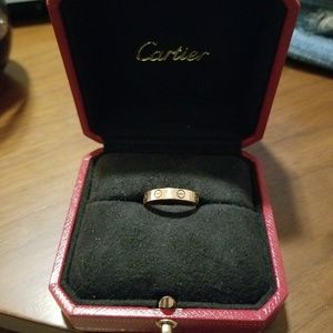 SOLD... Cartier Mini Love Rose Gold Ring